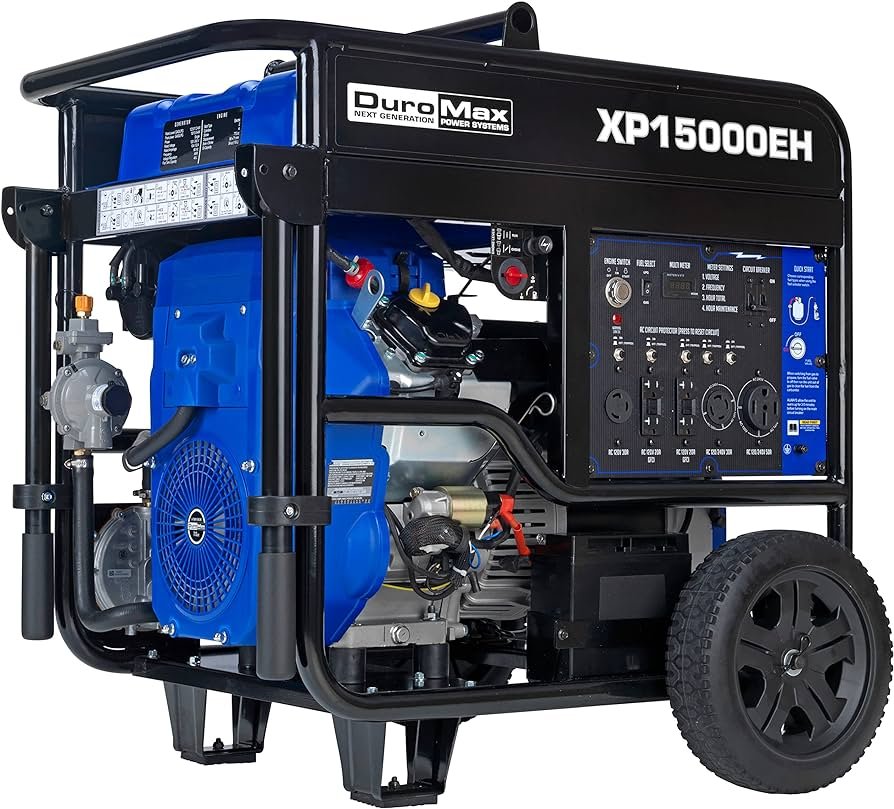 DuroMax XP15000EH 15,000-Watt V-Twin Electric Start Dual Fuel Hybrid Portable Generator